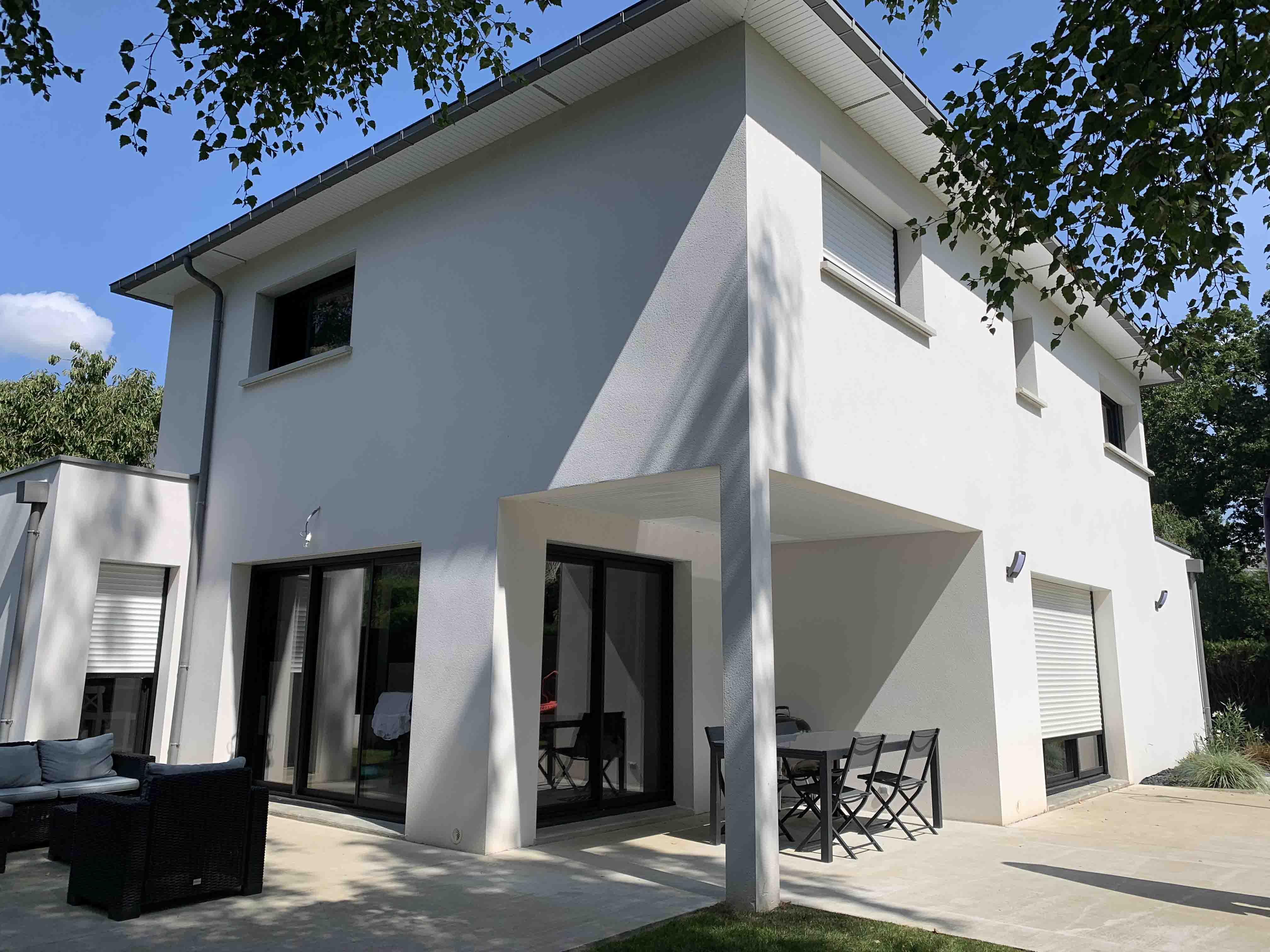 Maison toit 4 pans ZINC quartz Rennes Habitat